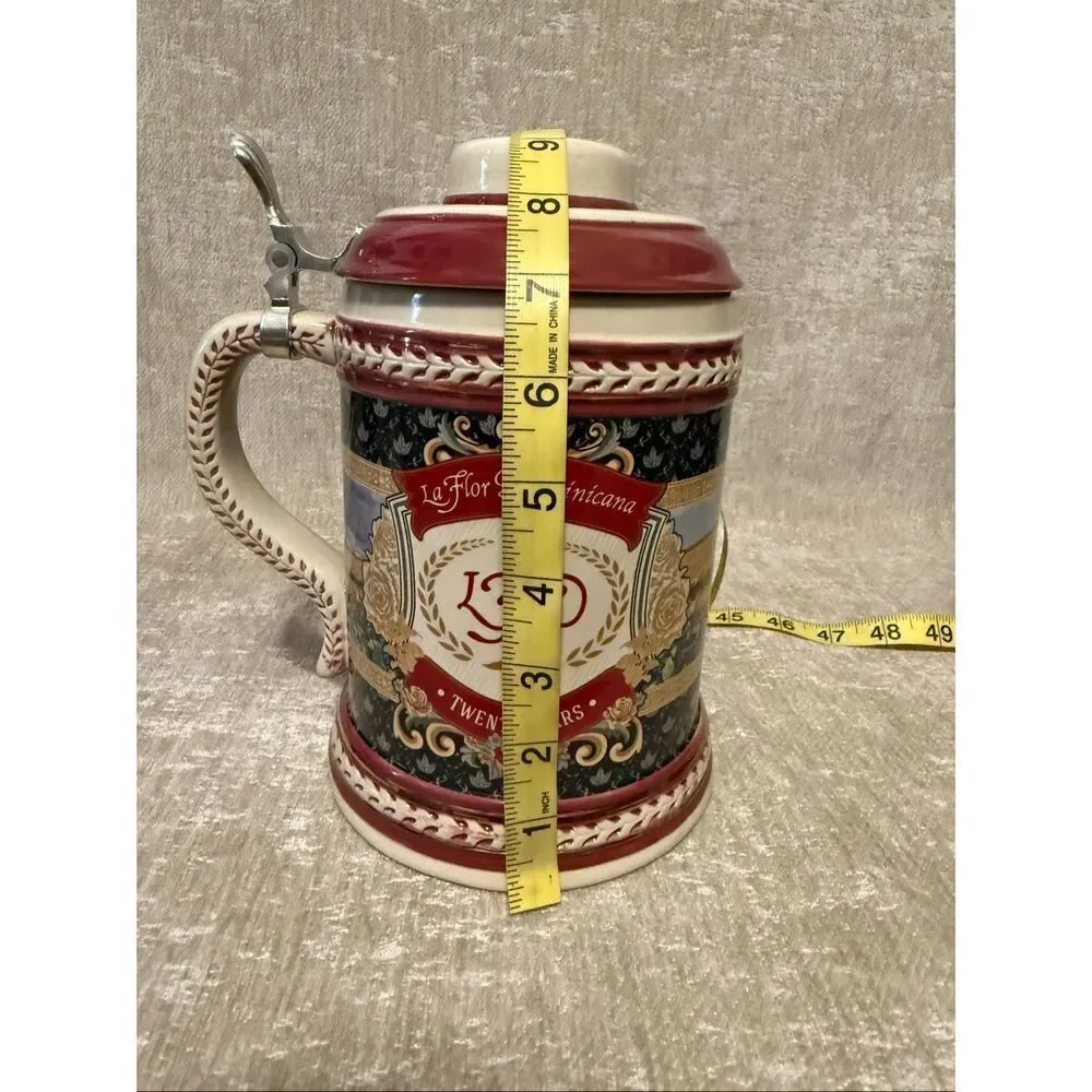 Vtg La Flor Dominicana LFD 1994 20th Anniversary Lidded Beer Stein Multicolor OS